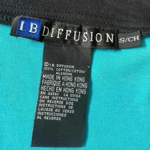 IB Diffusion Turquoise Blue Cotton WMN Cardigan with beadings and Jewels - SZ M - Picture 3 of 10